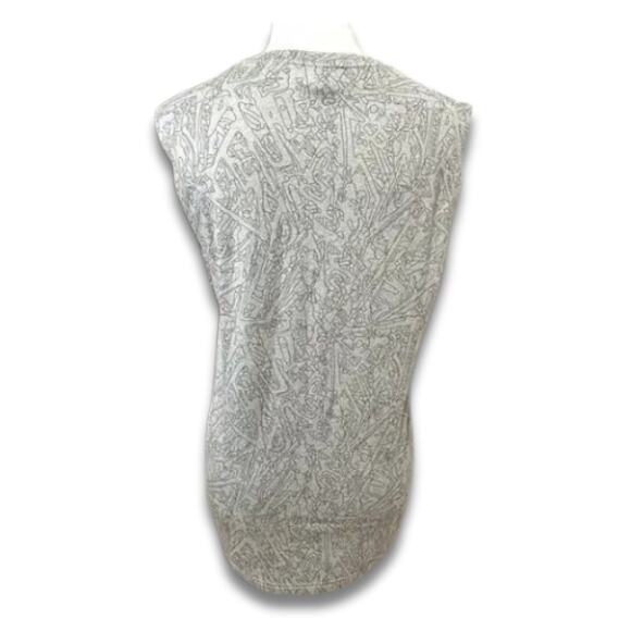 Fabletics Tank Top Crew Neck Sleeveless Abstract Pattern Lightweight Gray Small - Picture 6 of 9